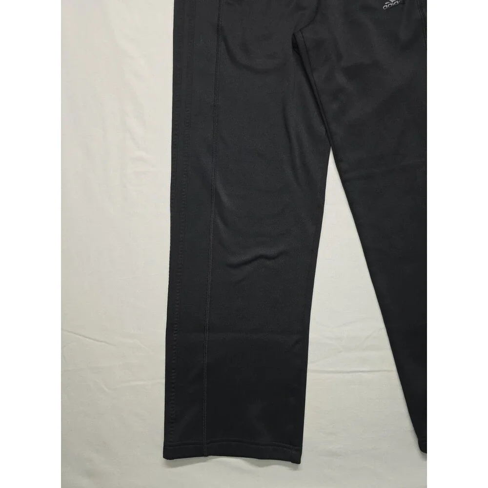 Adidas Track Pants Men’s Sz M Black Athletic Lined Workout Gym Climawarm